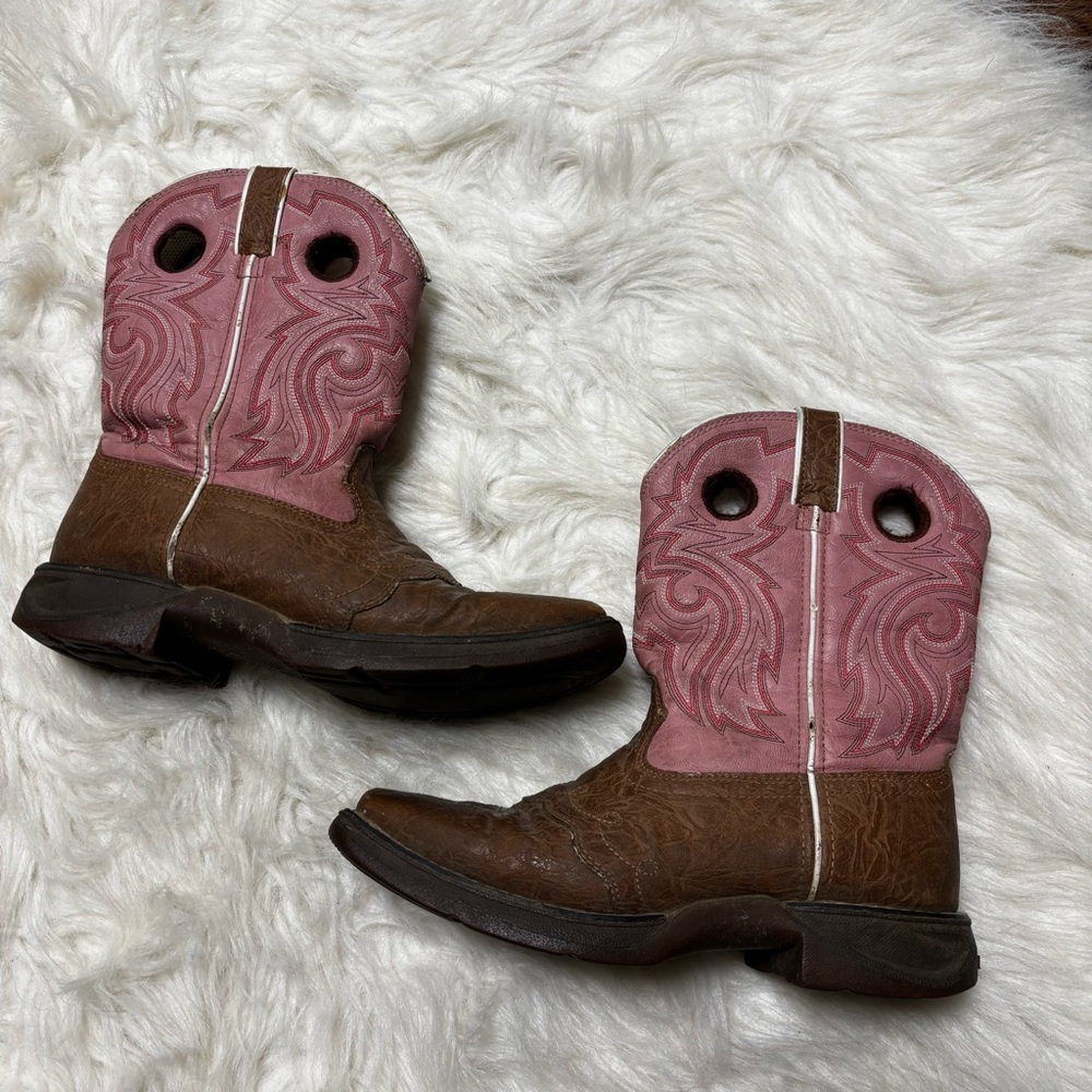 Durango Cowboy Boots in Pink and Brown size 6M (medium width)